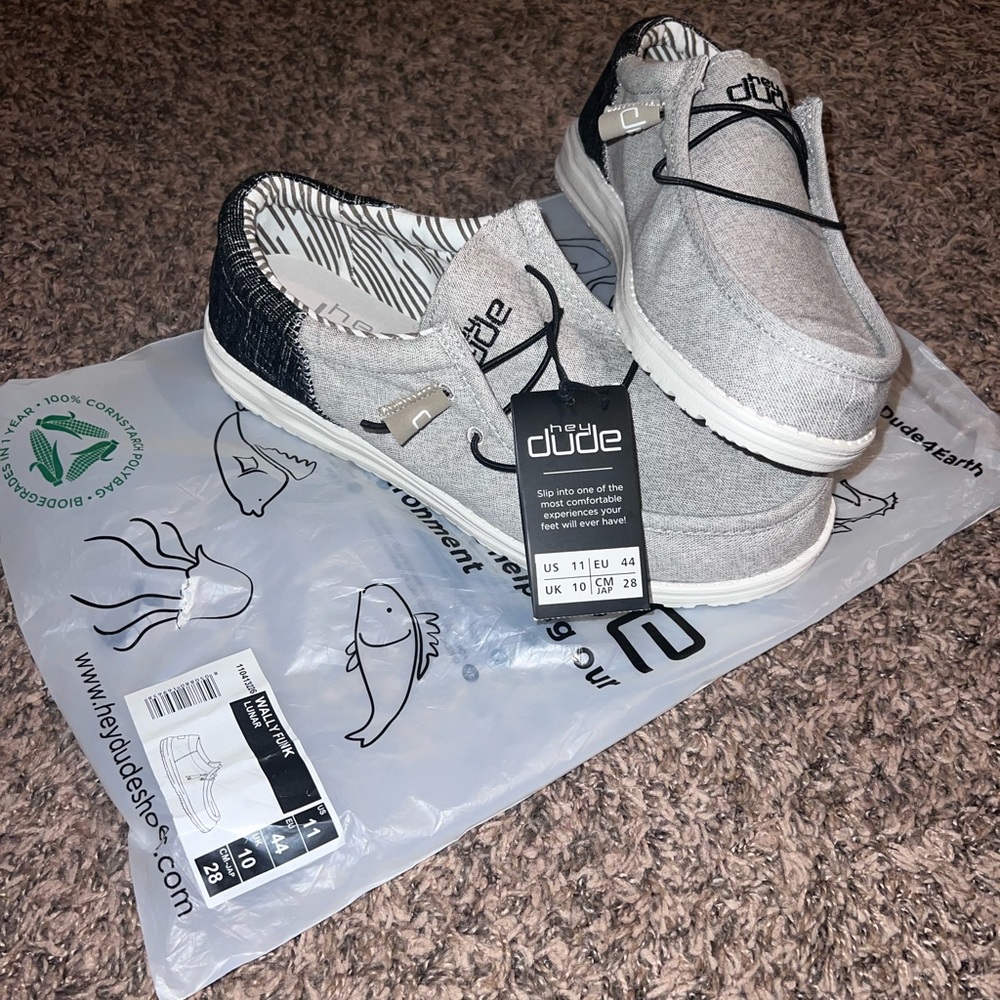 Hey Dude Wally Funk Lunar Shoes in Grey Black